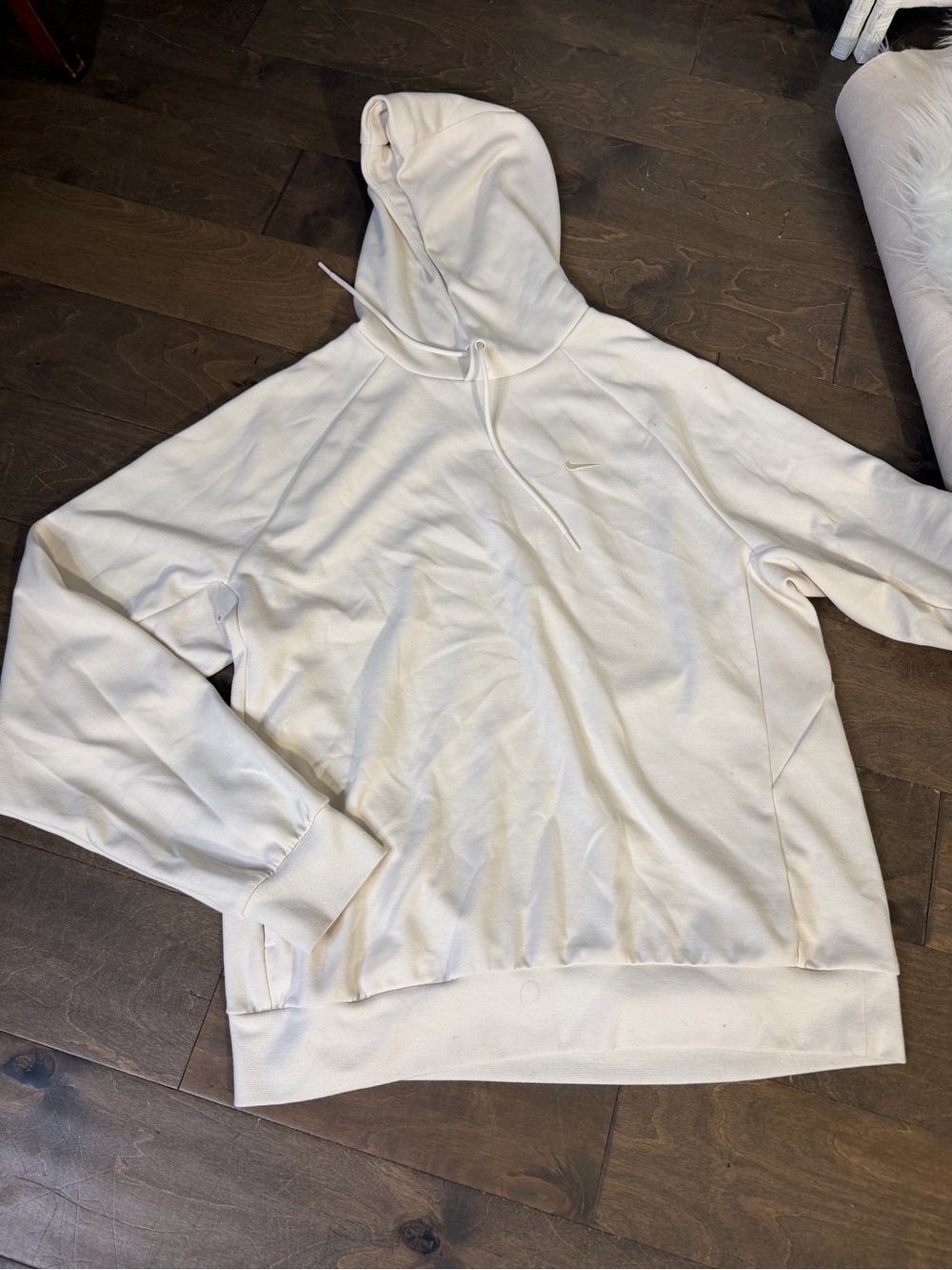 Nike Men's Cream Crewneck Hoodie